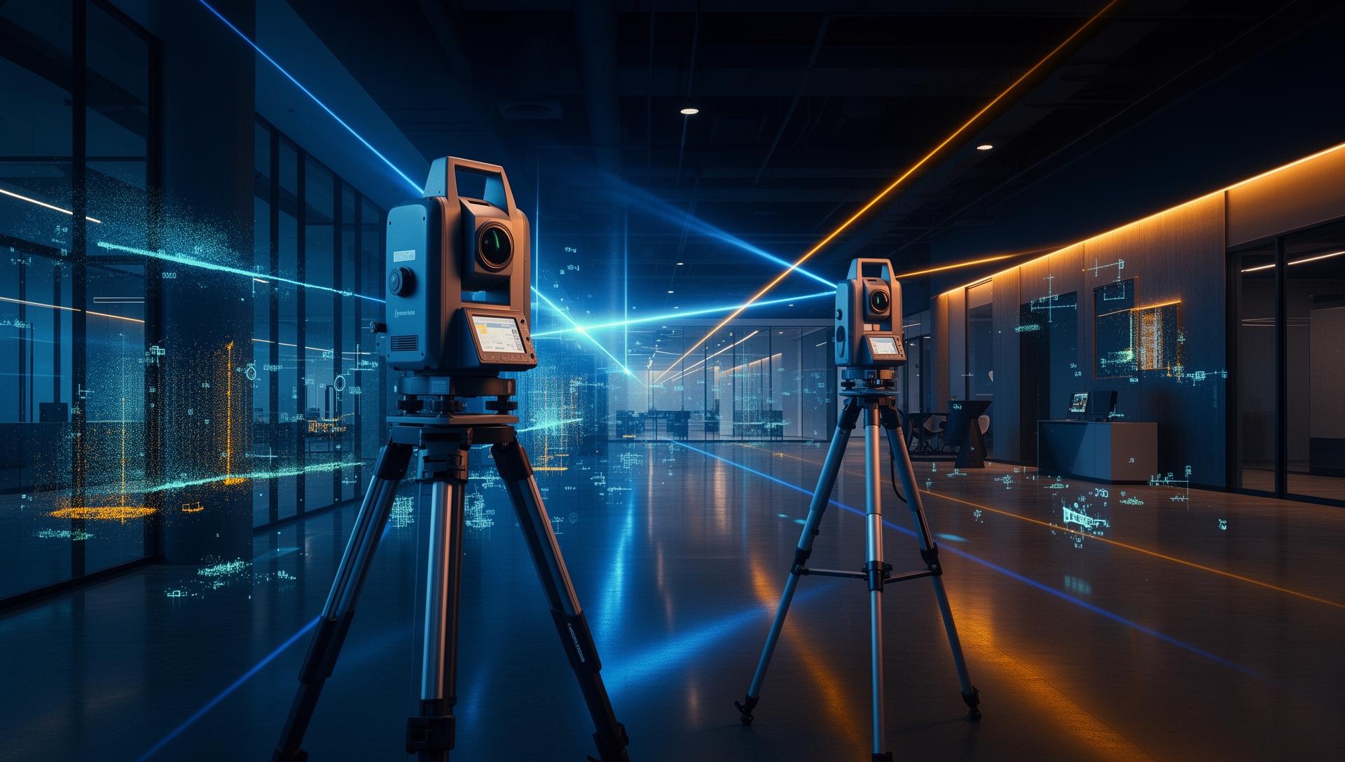 3D laser scanning equipment in action